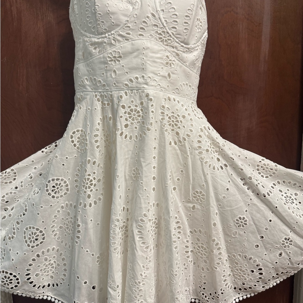 Zara White Eyelet Maxi Dress